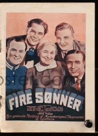 9m870 FOUR SONS Danish program 1928 John Ford, Margaret Mann as the mother of World War I soldiers!