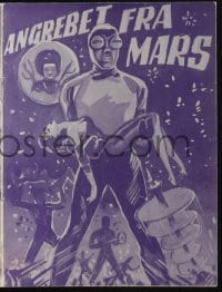 9m896 INVADERS FROM MARS Danish program 1956 classic sci-fi, cool different photos & artwork!