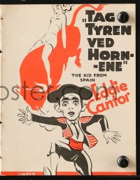 9m901 KID FROM SPAIN Danish program 1933 different art of matador Eddie Cantor, Leo McCarey