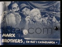9m938 NIGHT IN CASABLANCA Danish program 1948 The Marx Brothers, Groucho, Chico & Harpo, different!