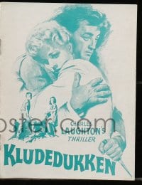 9m939 NIGHT OF THE HUNTER Danish program 1959 Robert Mitchum, Shelley Winters, classic noir!