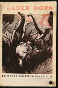 9m977 TRADER HORN Danish program 1931 cool art of hunter Harry Carey, Edwina Booth & elephants!