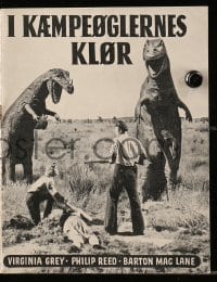 9m985 UNKNOWN ISLAND Danish program 1952 completely different images of prehistoric dinosaurs!