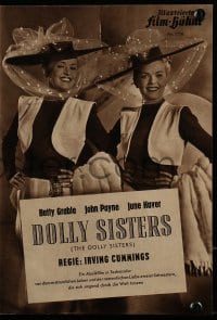 9m596 DOLLY SISTERS German program 1951 sexy entertainers Betty Grable & June Haver, different!