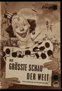 9m635 GREATEST SHOW ON EARTH German program R1960s Cecil B. DeMille, great different circus images!