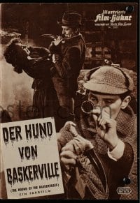 9m646 HOUND OF THE BASKERVILLES German program 1960 Peter Cushing as Sherlock Holmes, different!