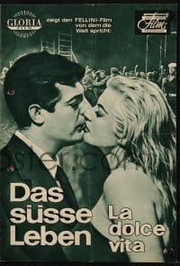 9m667 LA DOLCE VITA Das Neue German program 1960 Fellini, Mastroianni, Anita Ekberg, different!