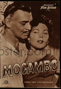 9m688 MOGAMBO Film-Buhne German program 1954 Clark Gable, Grace Kelly & Ava Gardner, different!