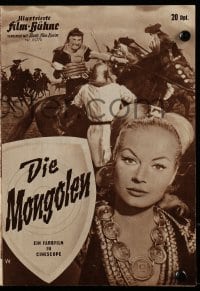 9m689 MONGOLS German program 1962 different images of Mongolian Jack Palance & sexy Anita Ekberg!