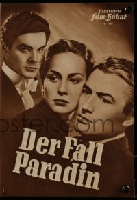 9m708 PARADINE CASE German program 1952 Alfred Hitchcock, Gregory Peck, Ann Todd, Valli, different!