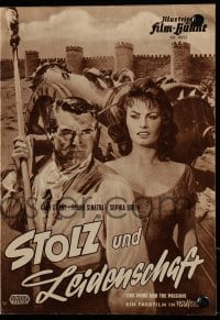 9m718 PRIDE & THE PASSION German program 1957 Cary Grant, Frank Sinatra, Sophia Loren, different!
