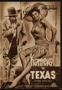 9m771 TEXAS CARNIVAL German program 1952 different images of Red Skelton & sexy Esther Williams!