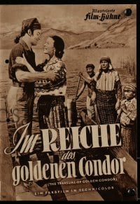 9m785 TREASURE OF THE GOLDEN CONDOR German program 1953 Cornel Wilde in Guatemala, different!