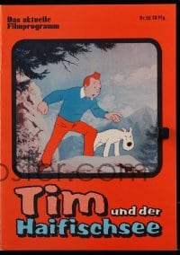9m776 TINTIN & THE LAKE OF SHARKS German program 1973 Belgian cartoon character created by Herge!