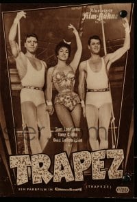 9m784 TRAPEZE Film Buhne German program 1956 Burt Lancaster, Lollobrigida, Tony Curtis, different!