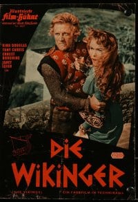 9m795 VIKINGS German program 1958 different images of Kirk Douglas, Tony Curtis & sexy Janet Leigh!