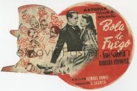 9m090 BALL OF FIRE 4pg die-cut Spanish herald 1944 Gary Cooper, Barbara Stanwyck + seven dwarfs!