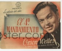 9m299 MAGNIFICENT AMBERSONS 4pg Spanish herald 1945 Orson Welles shown on cover, Booth Tarkington!