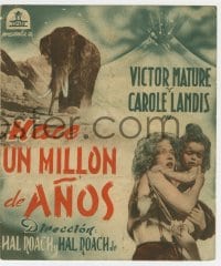 9m356 ONE MILLION B.C. 4pg Spanish herald 1945 different images of caveman Victor Mature & Landis!