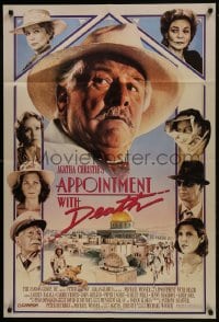 9p080 APPOINTMENT WITH DEATH 1sh 1988 Agatha Christie, Carrie Fisher, Peter Ustinov!