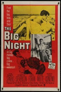 9p107 BIG NIGHT 1sh 1960 big money, big crime, big violence, teen thriller!