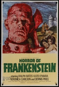 9p009 HORROR OF FRANKENSTEIN English 1sh 1971 Hammer horror, close up art of monster with axe!