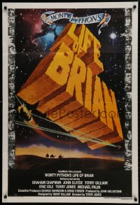 9p012 LIFE OF BRIAN English 1sh 1979 Monty Python, Chapman, best art and cast images!