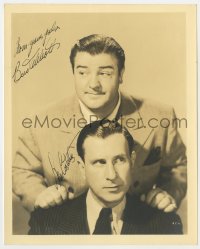 9r283 ABBOTT & COSTELLO signed deluxe 8x10 still 1938 by BOTH Bud AND Lou, great portrait!