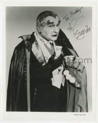 9r766 AL LEWIS signed 8x10.25 REPRO still 1980s great portrait as Grandpa in TV's The Munsters!