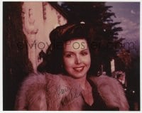 9r665 ANN MILLER signed color 8x10 REPRO still 1980s smiling close up later in her career!
