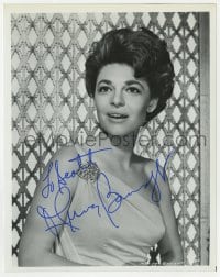 9r781 ANNE BANCROFT signed 8x10 REPRO still 1980s close portrait in sexy dress with bare shoulders!