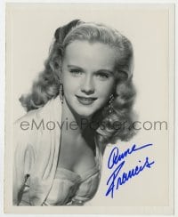 9r782 ANNE FRANCIS signed 7.5x9.5 REPRO still 1980s smiling portrait of the beautiful blonde star!