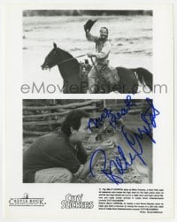 9r303 BILLY CRYSTAL signed 8x10 still 1991 in two great scenes from City Slickers by Bruce McBroom!