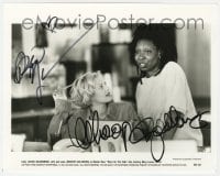 9r309 BOYS ON THE SIDE signed 8x10 still 1995 by BOTH Drew Barrymore AND Whoopi Goldberg!