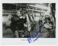 9r310 BRIAN DENNEHY signed 8x10 still 1989 with gun in meat freezer in Last of the Finest!