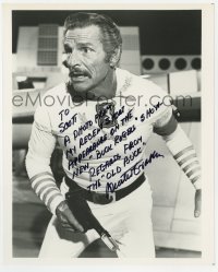 9r807 BUSTER CRABBE signed 8x10 REPRO still 1980s later in his career from new the Buck Rogers show!