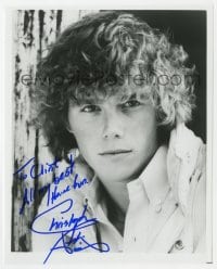 9r817 CHRISTOPHER ATKINS signed 8x10 REPRO still 1980s head & shoulders portrait of the young star!