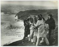 9r332 DAVID LEAN signed 8x10.25 still 1988 candid by waterproof camera on set of Ryan's Daughter!