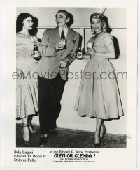 9r336 DOLORES FULLER signed 8x10 still R1994 drinking with Bela Lugosi in Ed Wood's Glen or Glenda!