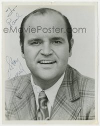 9r832 DOM DELUISE signed 8x10 REPRO still 1980s head & shoulders portrait wearing plaid suit!