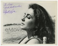 9r350 ELIZABETH TAYLOR signed 8.25x10.25 still 1965 sexy close up by the ocean in The Sandpiper!
