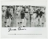 9r366 GEORGE BURNS signed 8x10 still 1984 with three great images from Oh, God! You Devil!