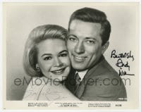9r392 I'D RATHER BE RICH signed 8x10.25 still 1964 by BOTH Sandra Dee AND Andy Williams!