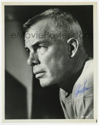 9r441 LEE MARVIN signed 8x10.25 still 1967 close portrait as Major Reisman from The Dirty Dozen!