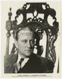 9r454 LYNNE OVERMAN signed 8x10.25 still 1934 Paramount studio portrait sitting in ornate chair!