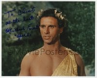 9r739 MICHAEL FOREST signed color 8x10 REPRO still 1980s as Apollo from an episode of Star Trek!