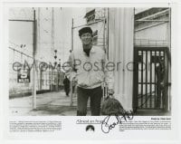 9r495 PAUL HOGAN signed 8x10 still 1990 as professional thief leaving prison in Almost an Angel!