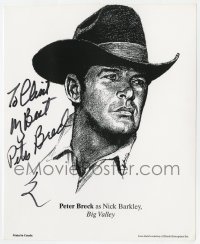 9r625 PETER BRECK signed Canadian 8.5x10.5 publicity still 1990s art as Nick Barkley in Big Valley!