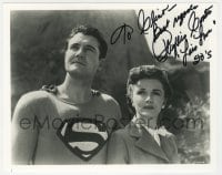9r949 PHYLLIS COATES signed 8x10 REPRO still 1980s as Lois Lane with George Reeves from Superman!