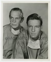 9r510 RICHARD CHAMBERLAIN signed TV 8x10 still 1965 as Dr. Kildare with Raymond Massey as Gillespie!